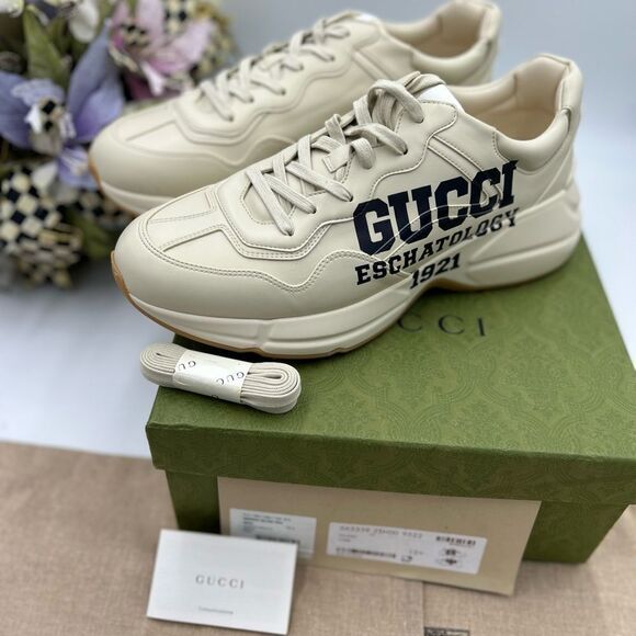 Men’s Gucci eschatology 1921 leather sneakers size 12.5 made in Italy - Picture 11 of 12